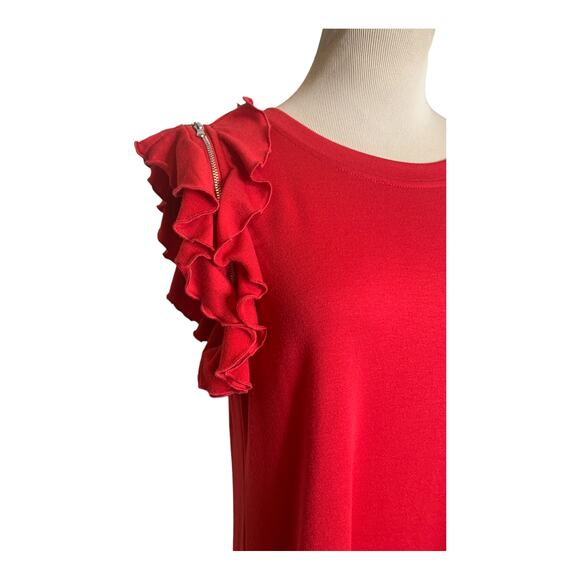 Violet Weekend red ruffled sleeves maxi dress size large - Picture 6 of 12